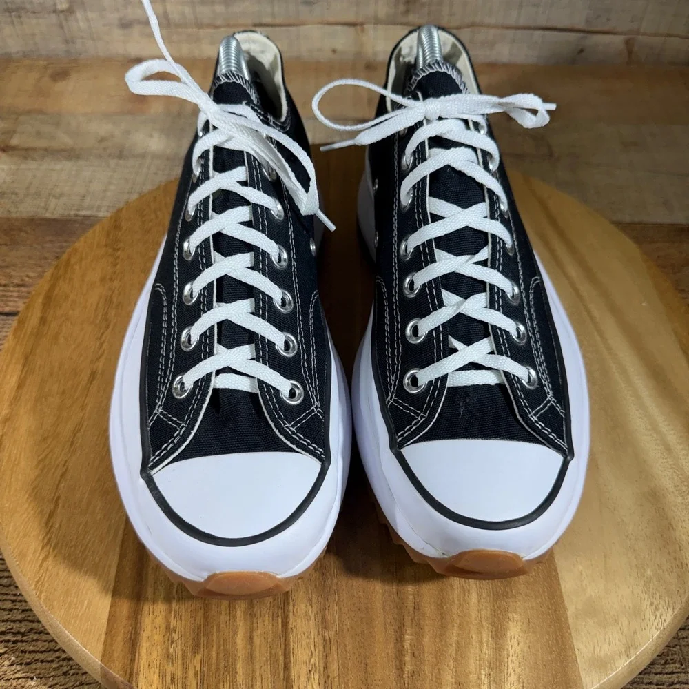 Converse Shoes Mens 9.5 Womens 11 Black Sneaker Run Star Hike‎ Low Top Platform